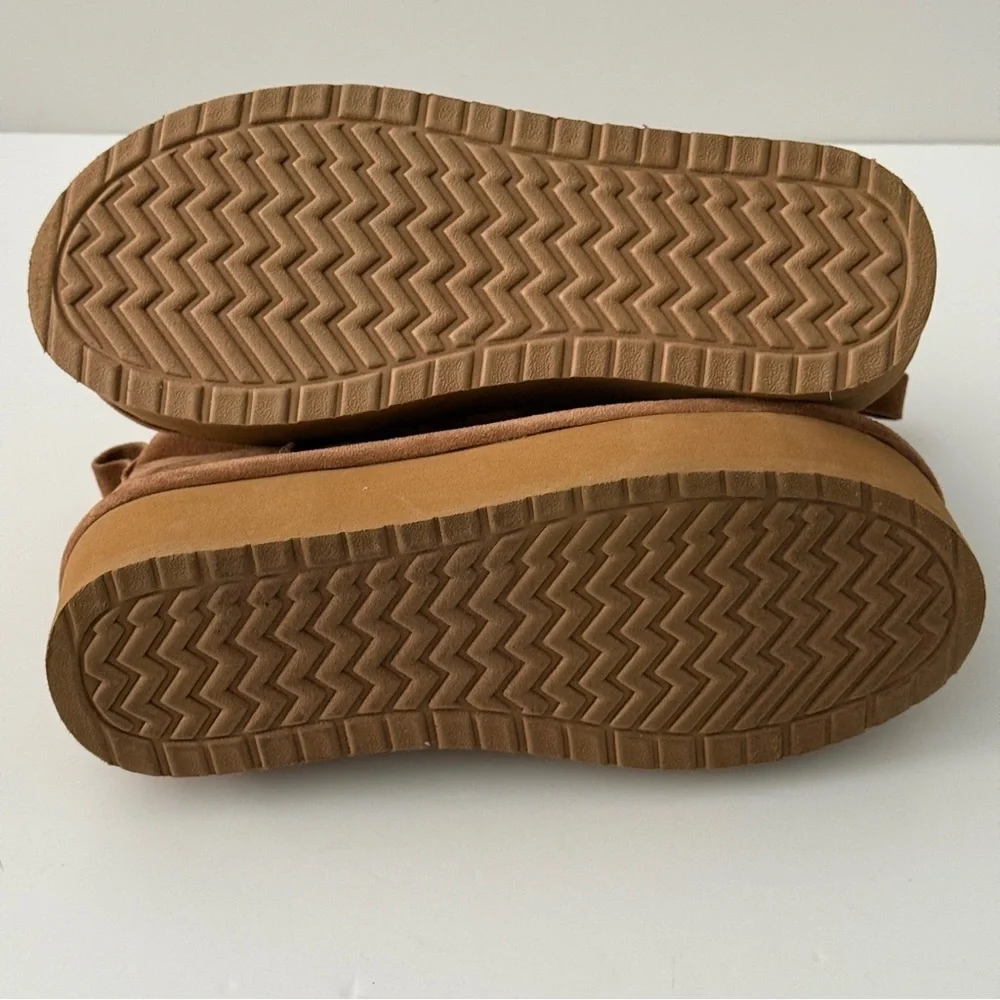 Madden Girl Embrace Platform Booties Tan